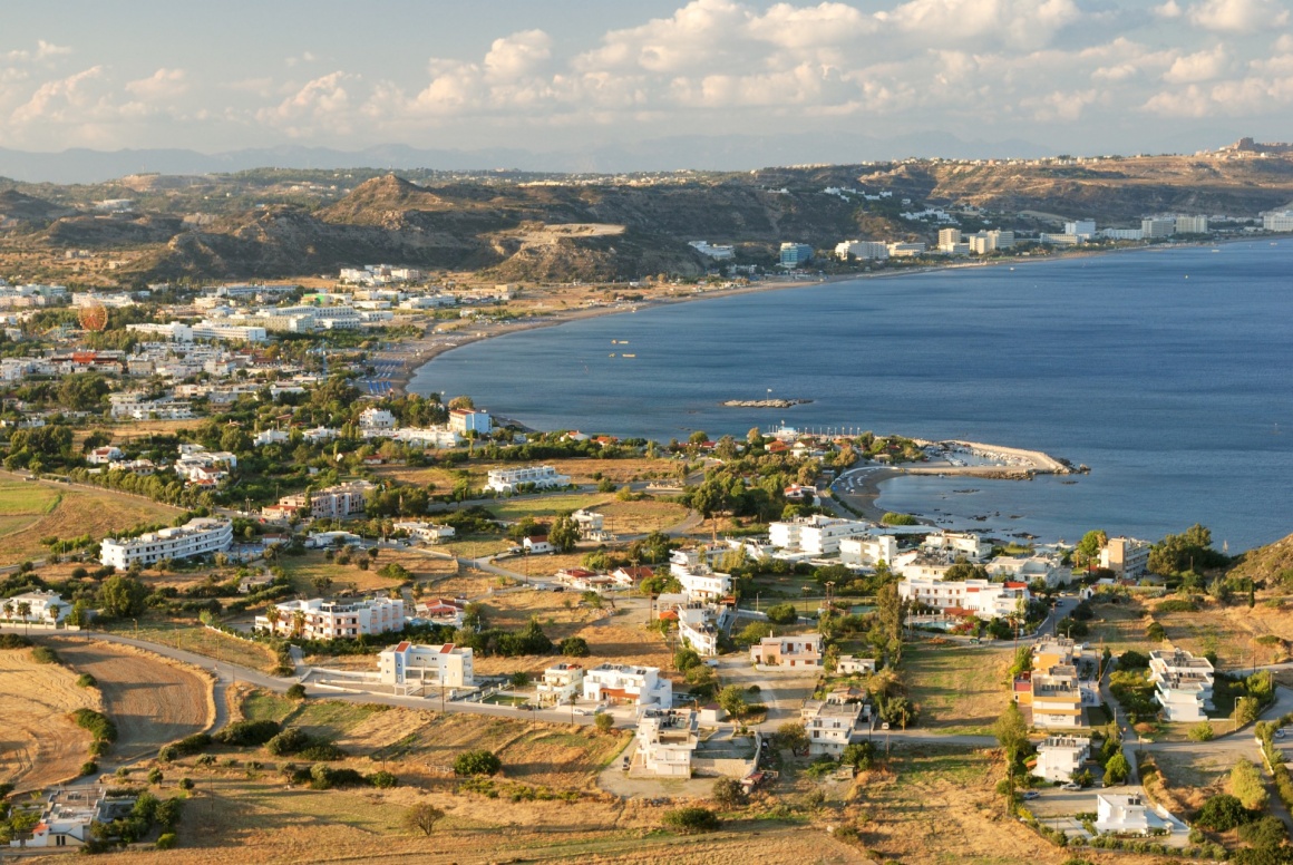 'Aerial view at the sea bay' - Rhodos